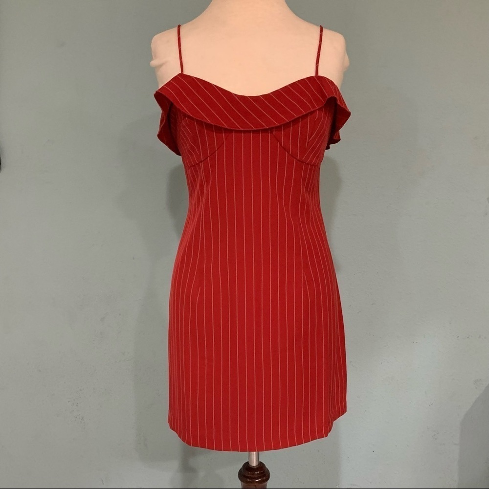 Etophe Studios Women Stripped Red Casual Good Girl Dress Size Small